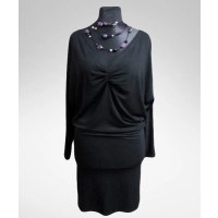 Sukienka Edith XXL nietoperz z dekoltem w szpic